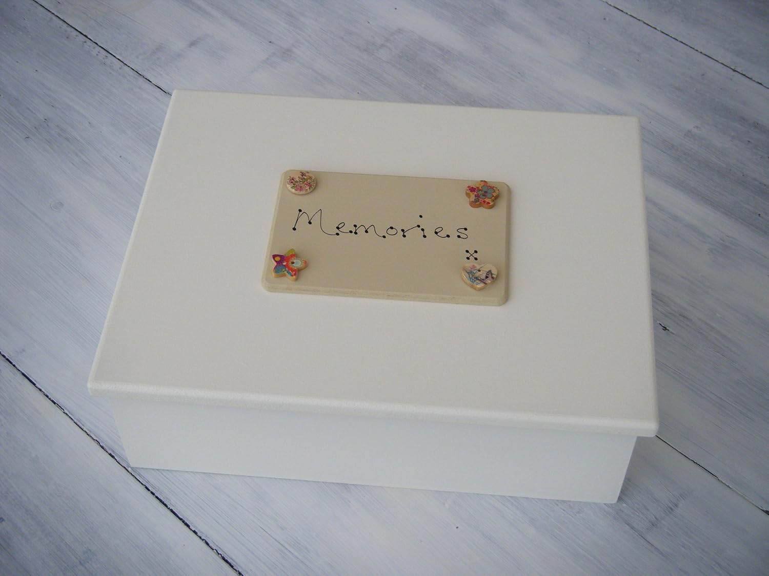 Beautiful Personalised Large Wooden Vintage Design Keepsake / Memory
