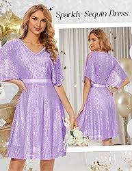 Wedtrend Women's Sequin Dress Tulle Sparkly Night