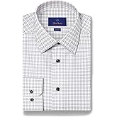 David Donahue Men's Trim Fit Long Sleeve Fashion Dress Shirt