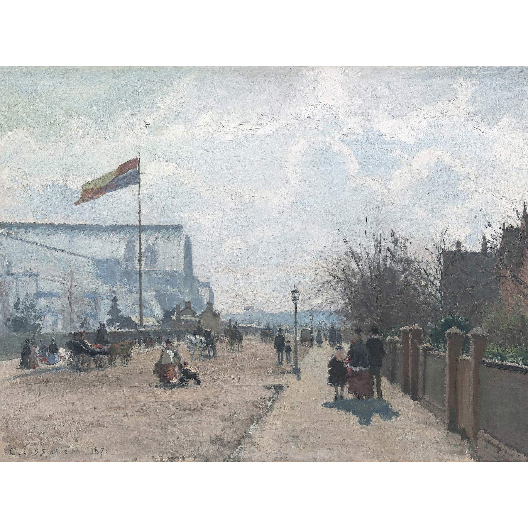 Pissarro Crystal Palace Sydenham London Cityscape Painting Large Wall Art Print Canvas Premium Mural