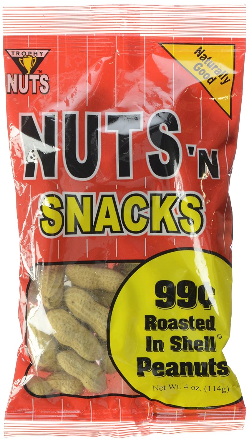 Trophy Nut RoastInShell Peanuts, 4Ounce Bags (Pack of