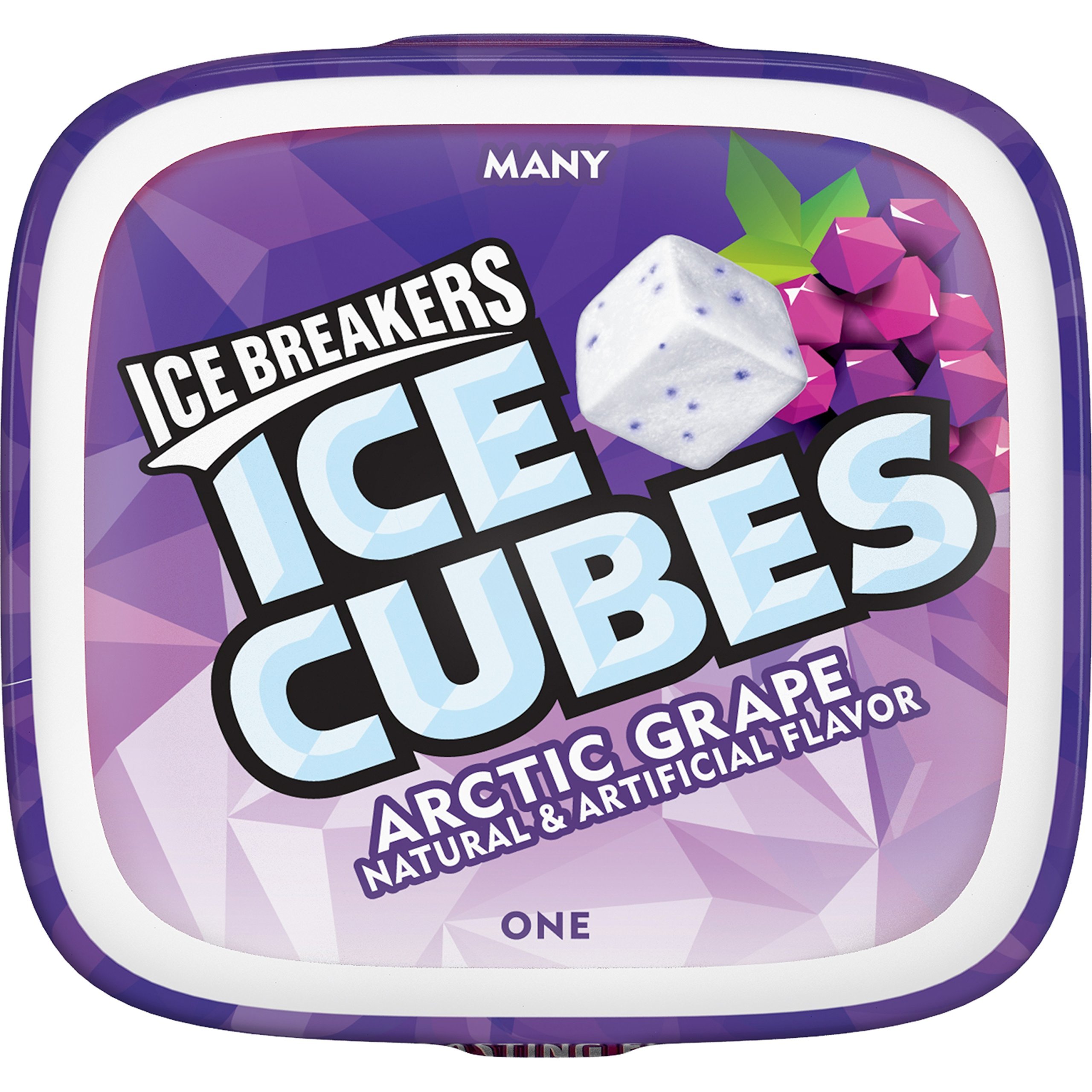 Ice Breakers Ice Cubes Sugar Free Gum with Xylitol, Arctic Grape, 40