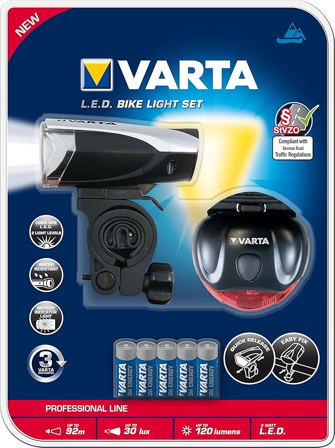 varta led bike light set