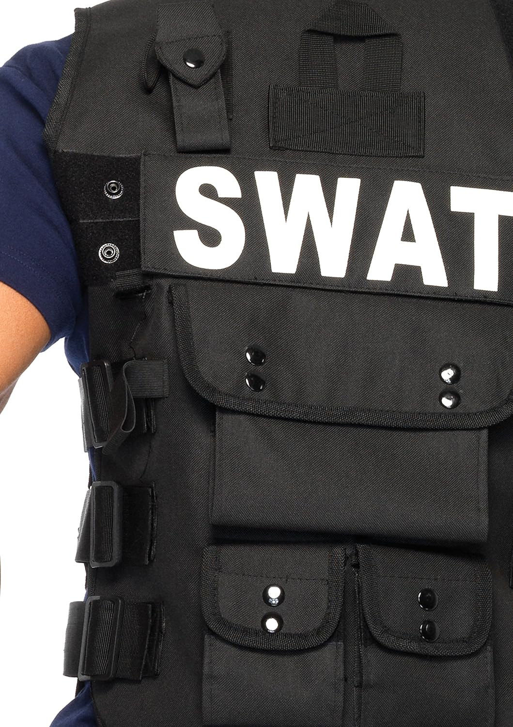 Leg Avenue Men's 4pc.swat Commander,Utility Vest,Shirt,Knee Pads,Fingerless Gloves, black, One Size: Leg Avenue: Clothing