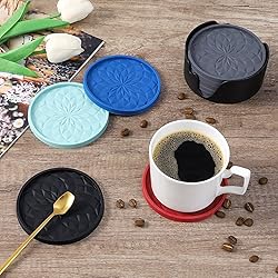ME.FAN Silicone Coasters with Holder,[6
