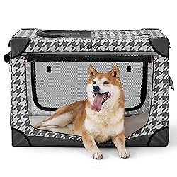 Lesure Cute Soft Collapsible Dog Crate - 30 Inch