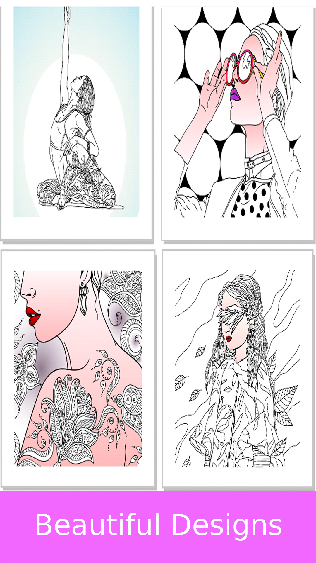 Amazon.com: Girls Coloring Book Premium for Adults and Kids 🌸 Best