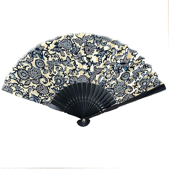 Amazon 扇子 レディース 沖縄限定 沖縄お土産 紅型扇子 ブルー 和装小物 通販