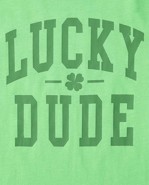 THE CHILDREN’S PLACE BABY BOYS AND TODDLER SHORT SLEEVE GRAPHIC T-SHIRT, LUCKY DUDE, 12-18 MONTHS US