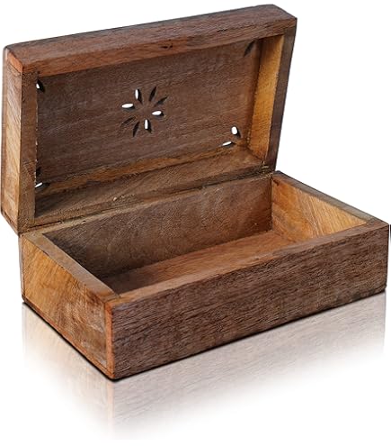 Amazon.com: Tighall Antique Wooden Box with Hinged Lid and Lock