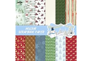 CREATIVETREES Winter Stripe Bliss Scrapbook Paper Pad, 6 x 6 Scrapbook, Decorative Paper, 24 Double-Sided Sheets (180gsm)