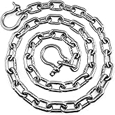 US Stainless Stainless Steel 316 Anchor Chain 8mm or 5/16" by 25' Long Shackles