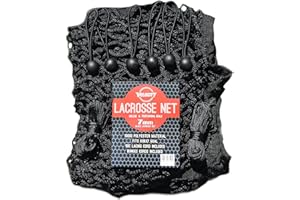 Velocity 4MM Heavy Duty Black Lacrosse Net, Weatherproof, UV Resistant