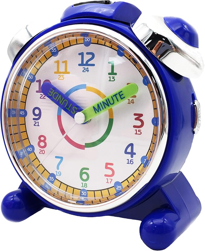 Eurotime 2400908 Réveil pour enfant avec alarme silencieuse, sans tictac
