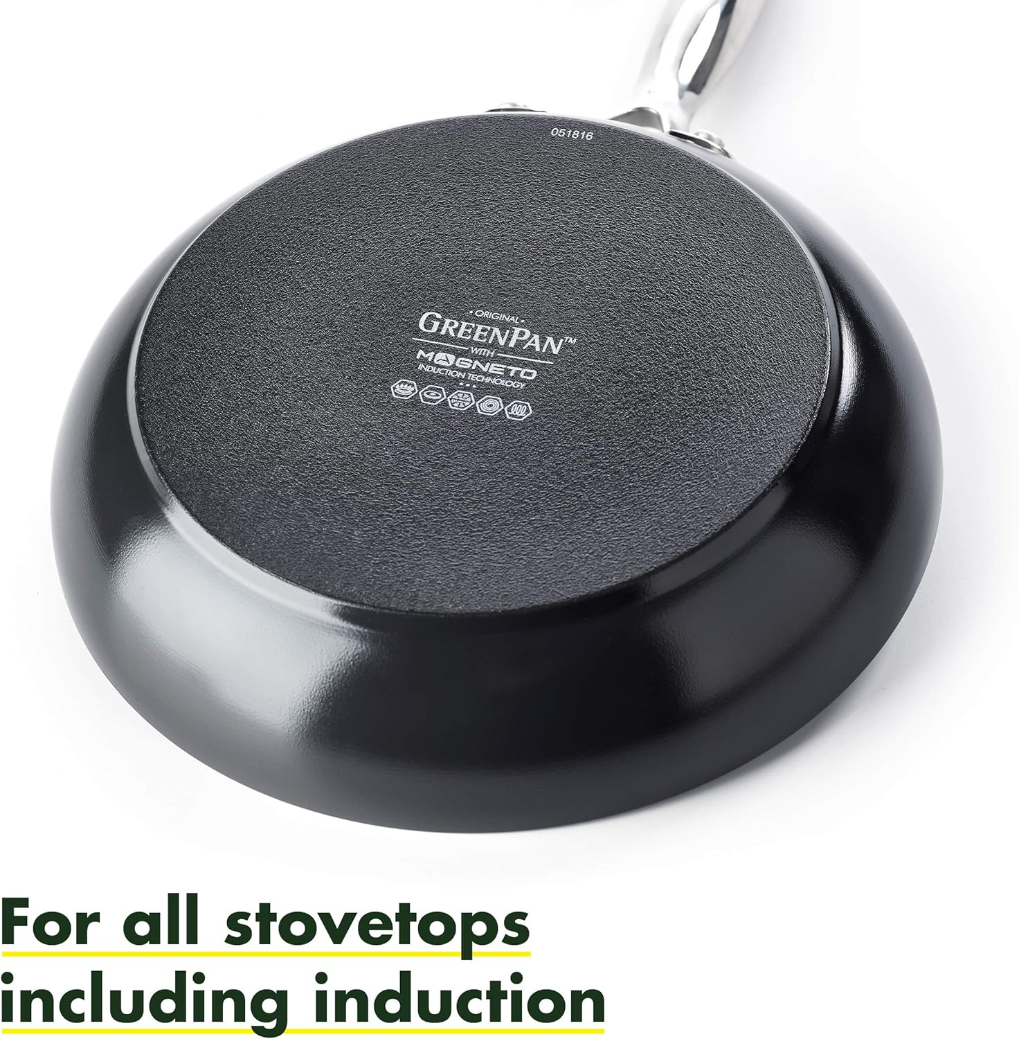 GreenPan Valencia Pro Hard Anodized Induction Safe Healthy Ceramic Nonstick, Frypan, 12'', Gray: Kitchen & Dining