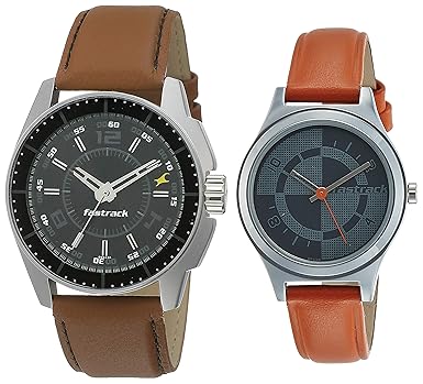 Buy Fastrack Analog Black Dial Couple S Watch Nk3089sl05 Nk6152sl02 At Amazon In