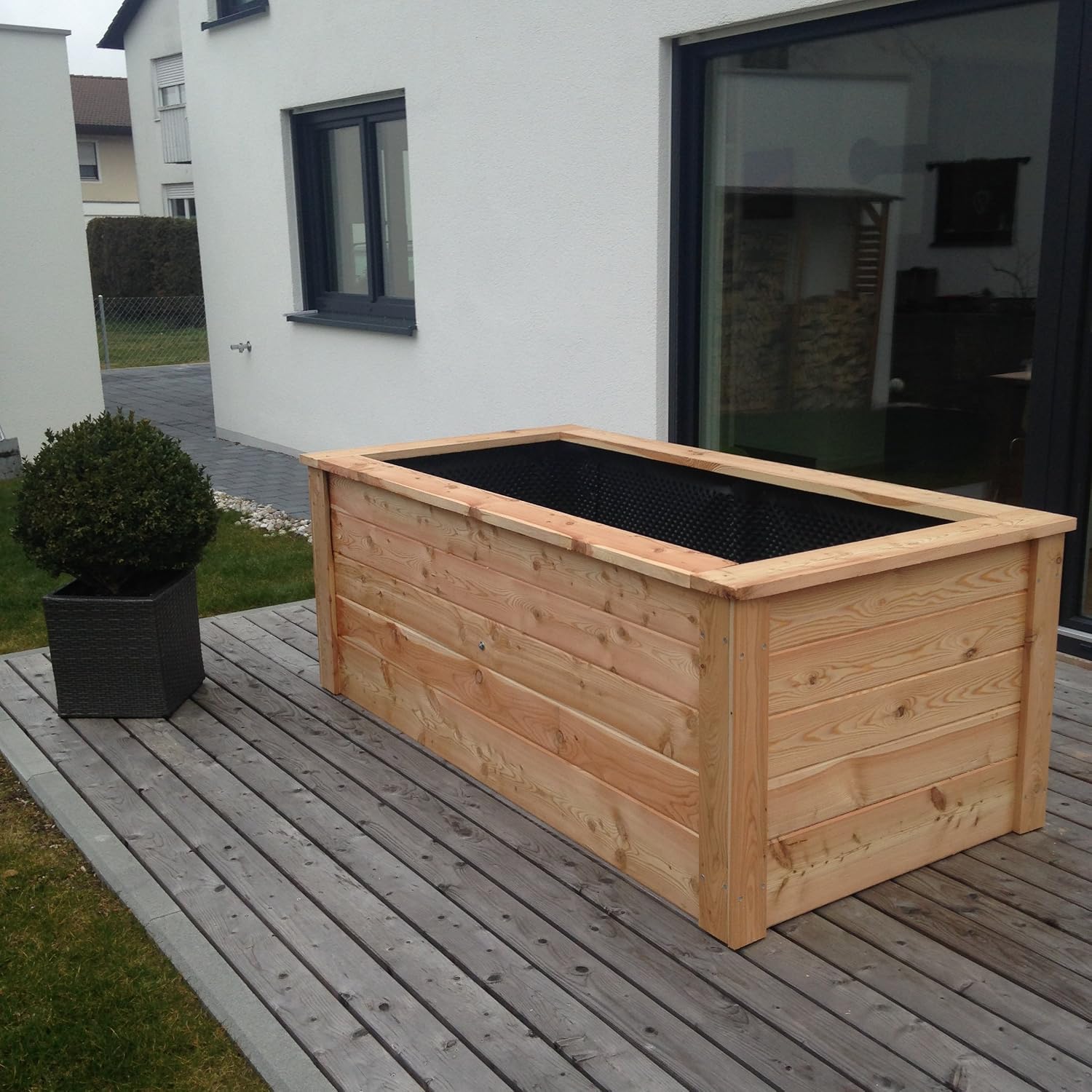 Casa Mina Bancal hierbas Beet de madera de alerce 200 x 100 x 80 ...