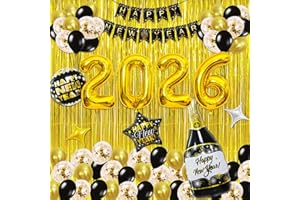 CHAMVIS New Years Decorations 2026 Kit with NYE Decorations and New Years Eve Party Supplies 2026 Party Decorations Set for home party and countdown celebration