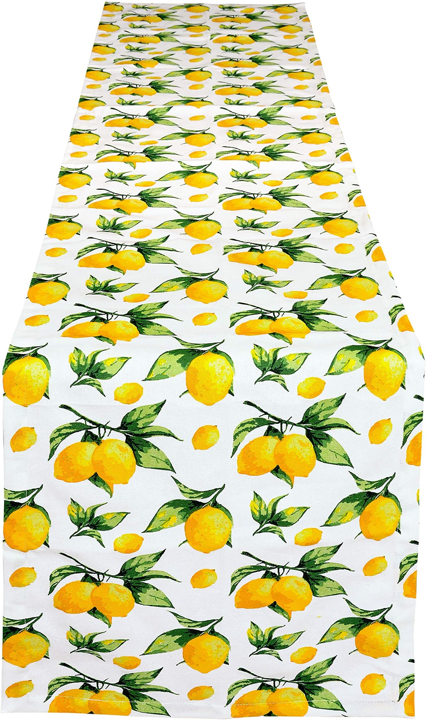 Yourtablecloth Table Runner 100% Cotton Tablerunner Elegant Décor for Indoor&Outdoor Events-Lemon, 14 x 72