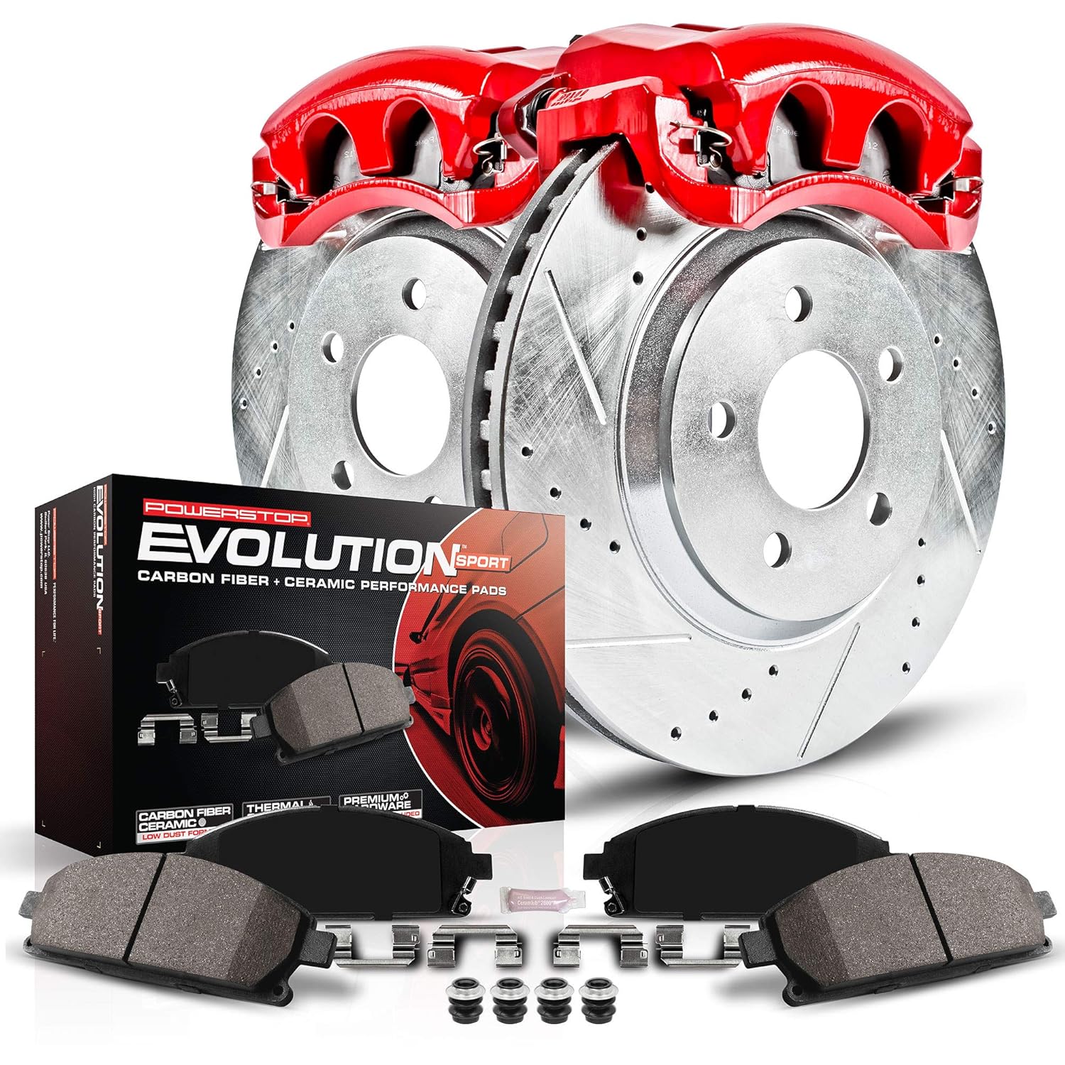 Replacement Parts Power Stop KC5893 Z23 Evolution Front Kit Rotors