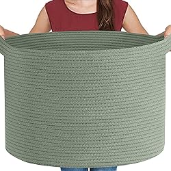 MEGASKET Extra Large Green Basket, 22" X 22" X