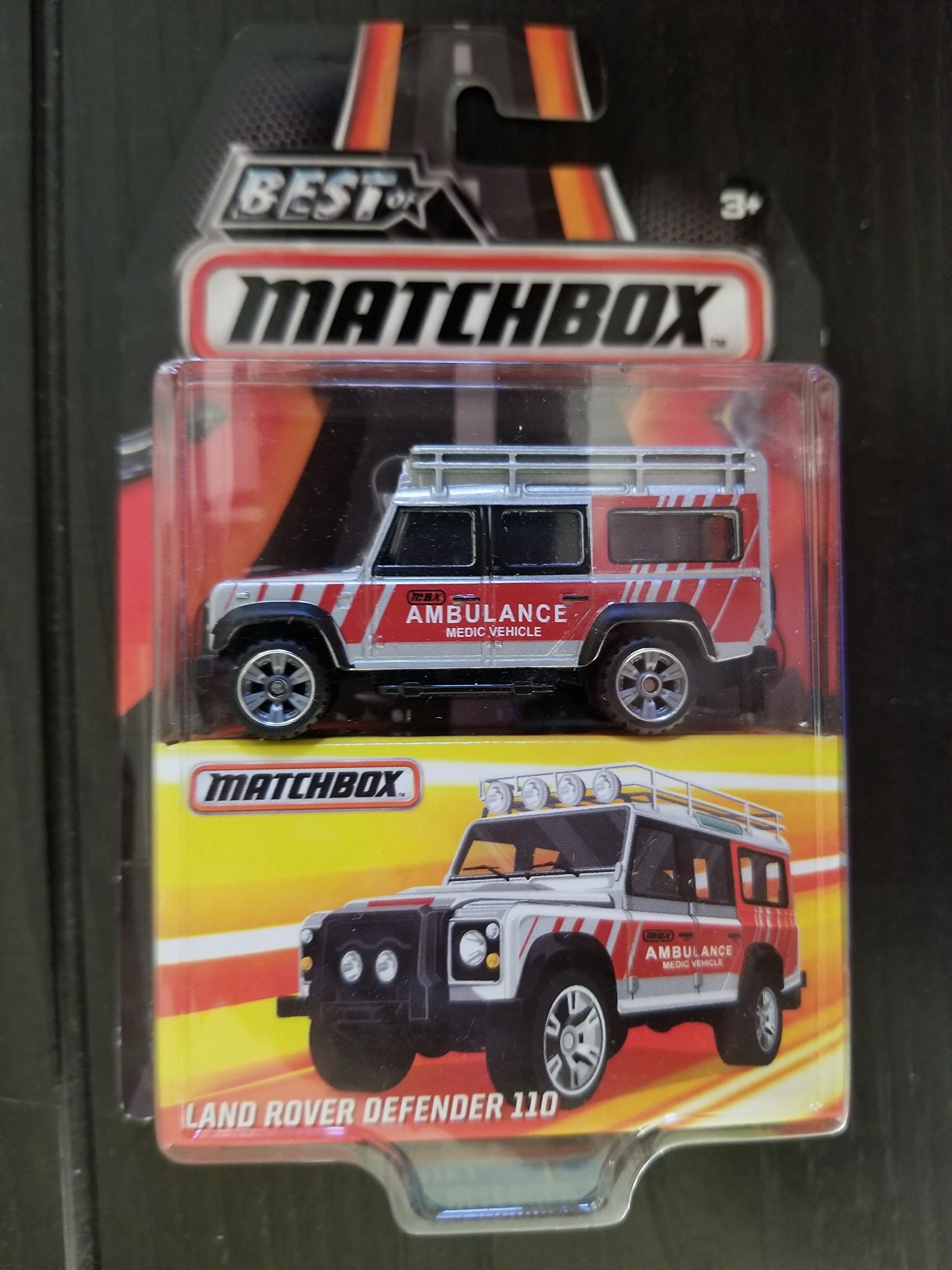 Matchbox 2016 Land Rover Defender (110 Silver/Red)
