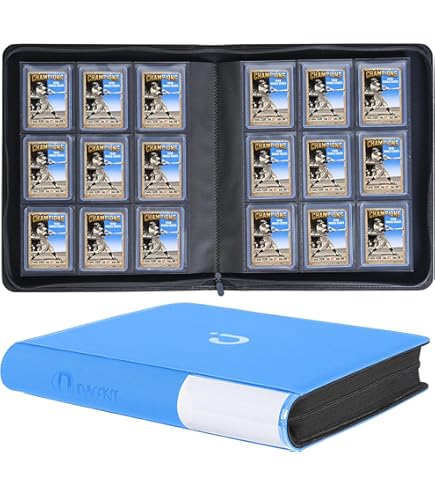 D DACCKIT Toploader Binder - Holds 288 Trading Cards In 9-Pocket Pages (Classic Black)