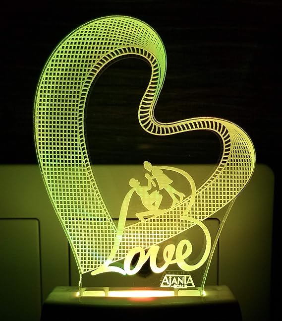 AEON METAL STICKER 3D I Love You Cuple Night Lamp