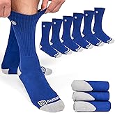 BAMBOO SPORTS Premium Bamboo Rayon Crew Work Socks- Moisture Wicking, Odor Eliminating Crew Socks for Men