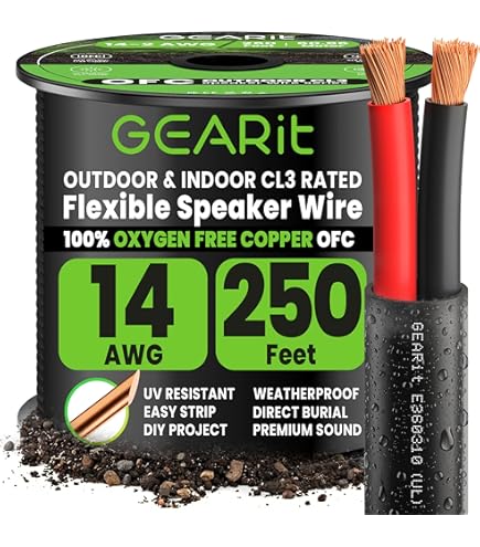 Amazon.com: Audio Cable, 14AWG, 4 Conductor, 41 Strand, 500 ft
