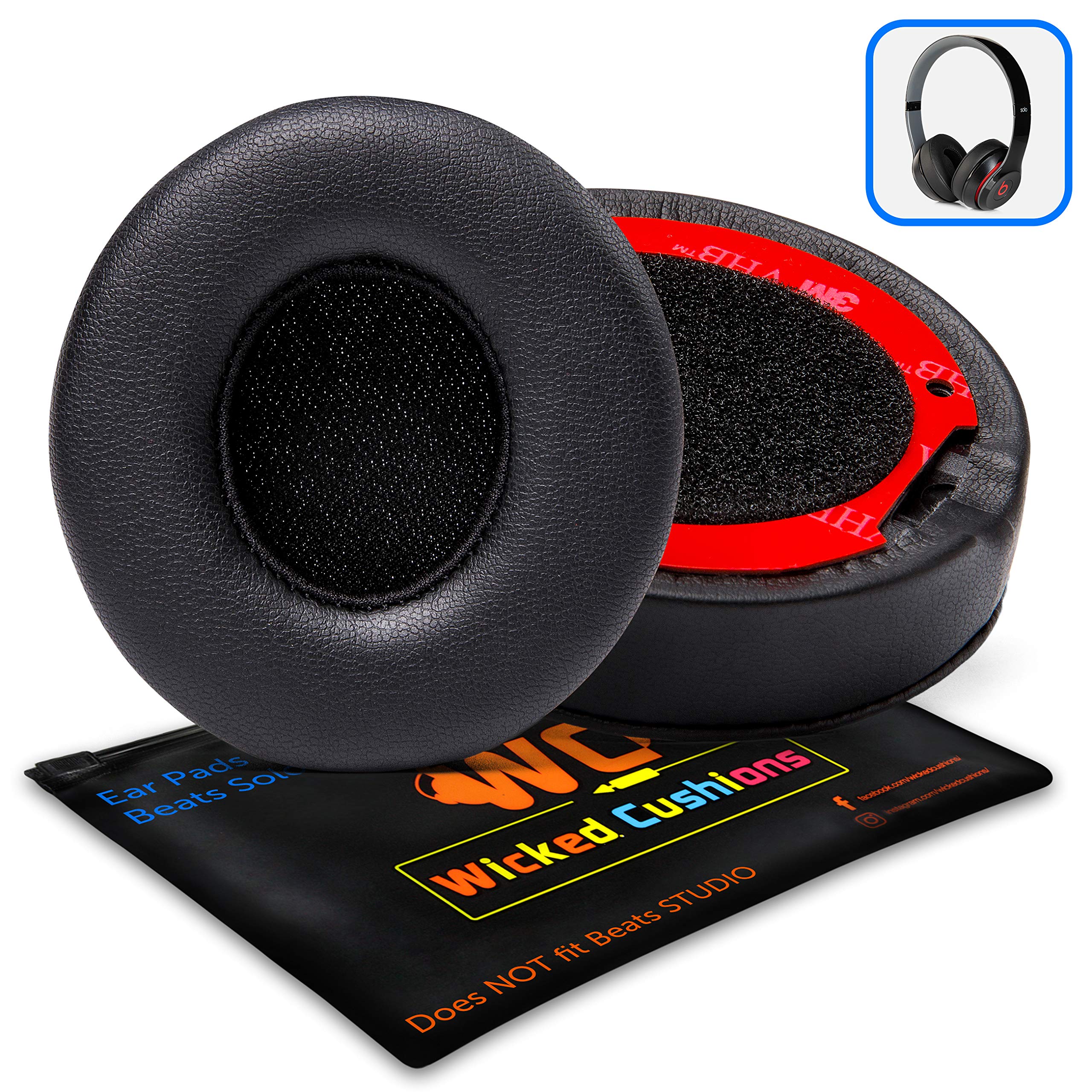 Wicked Cushions Premium Beats Solo 2 Earpad Replacement Easy To