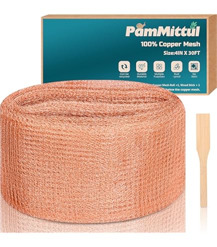 Copper Mesh, Pure Copper Mesh Roll, Cutable Garden Net Copper Mesh For