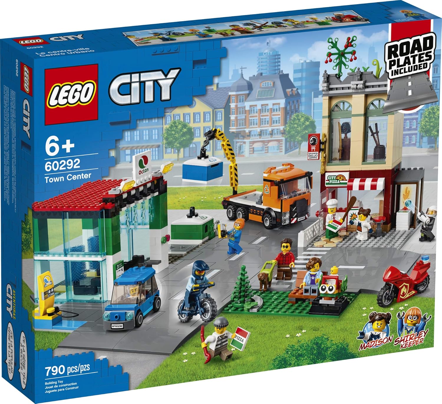 LEGO City Town Center 60292 Building Kit; Cool Building Toy for Kids, New 2021 (790 Pieces): Toys & Games