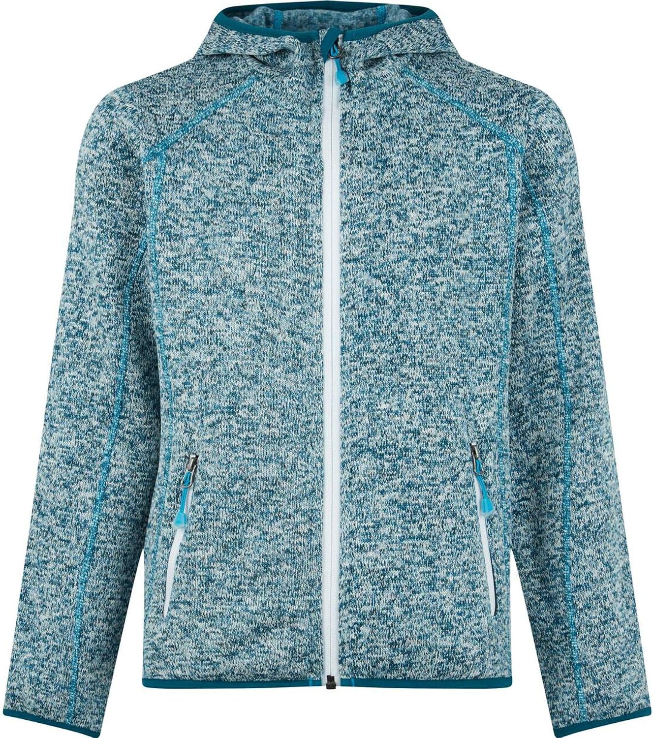 McKINLEY Girls' Skeena Jacket, Mélange/Blue Petrol, 164