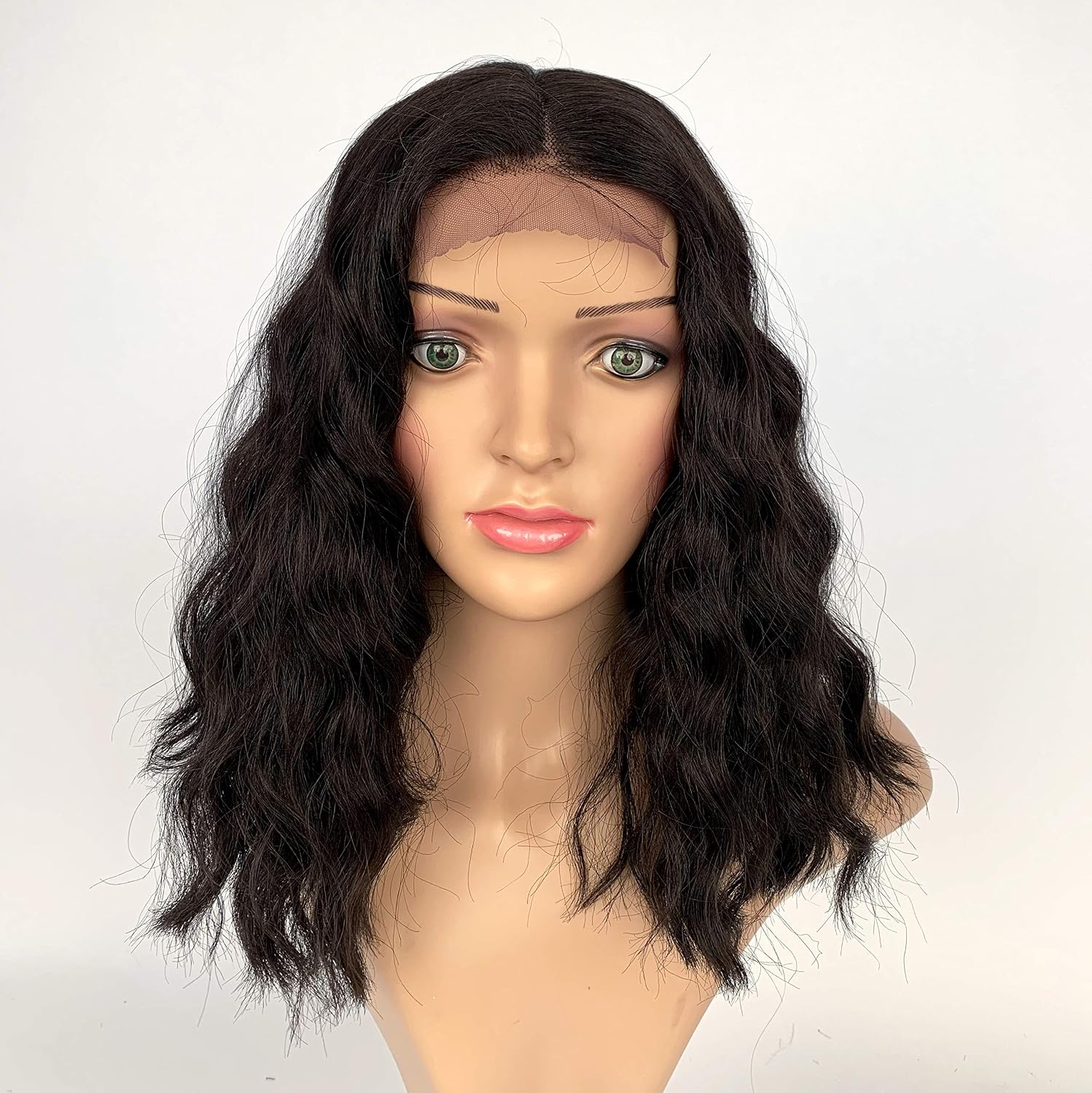 SLEEK Synthetic Lace front Wigs 4'' Deep Part Lace Wig with Baby Hair SPOTLIGHT 101 SACHA LACE WIG 13'' Shoulder Length Bob Wig Centre-Part Natural Loose Wave Heat Resistant Fiber 140g-1 - Image 3