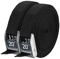 NRS 1" Heavy Duty Tie Down Strap 2 Pack - Stealth