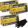 Dura-Gold Heavy Duty Black Nitrile Disposable Gloves, 6 Mil - Latex Free, Powder Free, Textured Grip