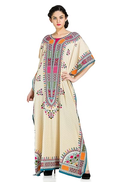Goood Times Plus Size Kaftan Dress Tunic Long Maxi Kimono Caftan Gown Nightdress Beach Party Casual Dress