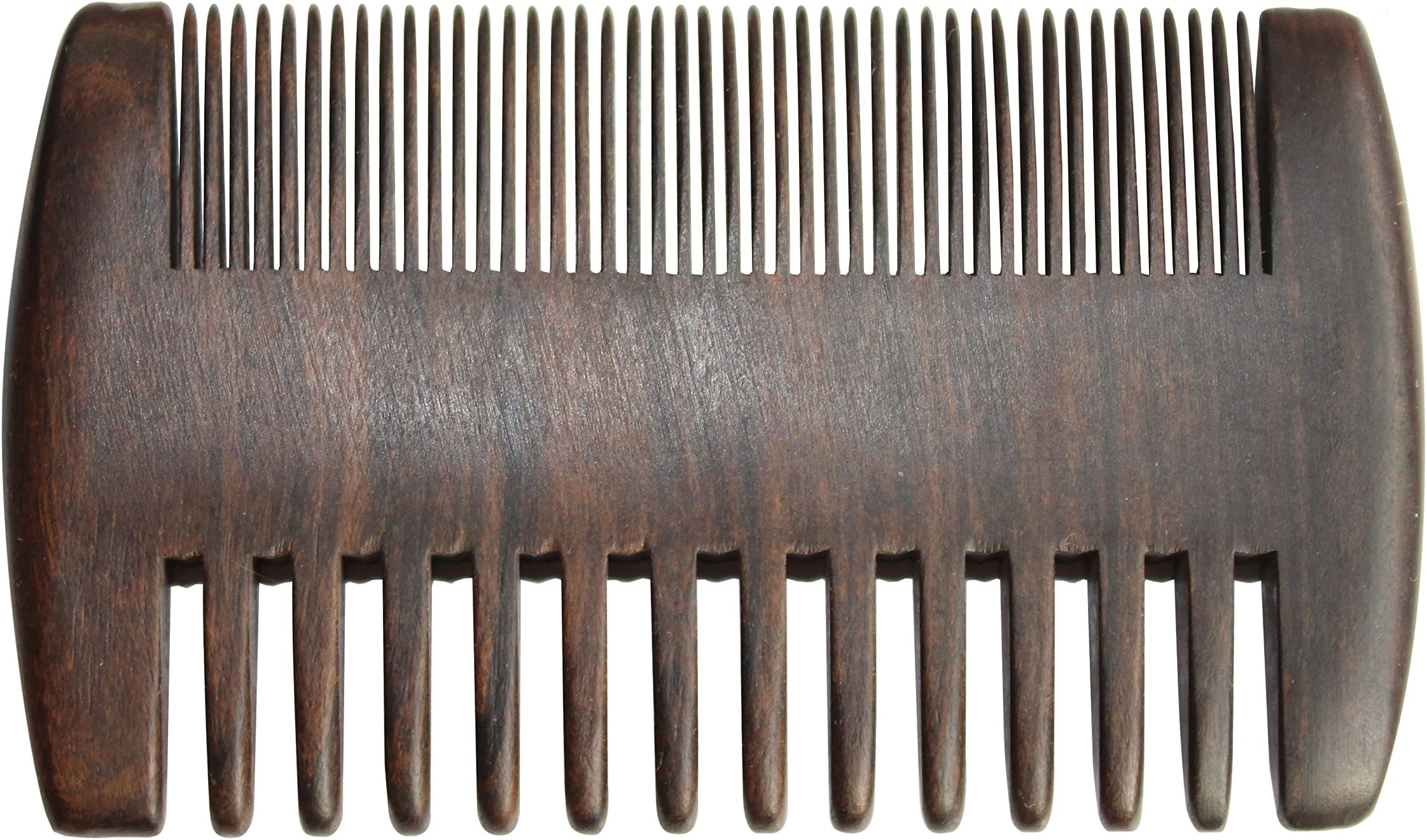 Moonsant - Fine & Wide Teeth Chacate Preto Wood Comb - Pocket Size for Men's Hair Beard Mustache and Sideburns -Perfect for Balm and Oils