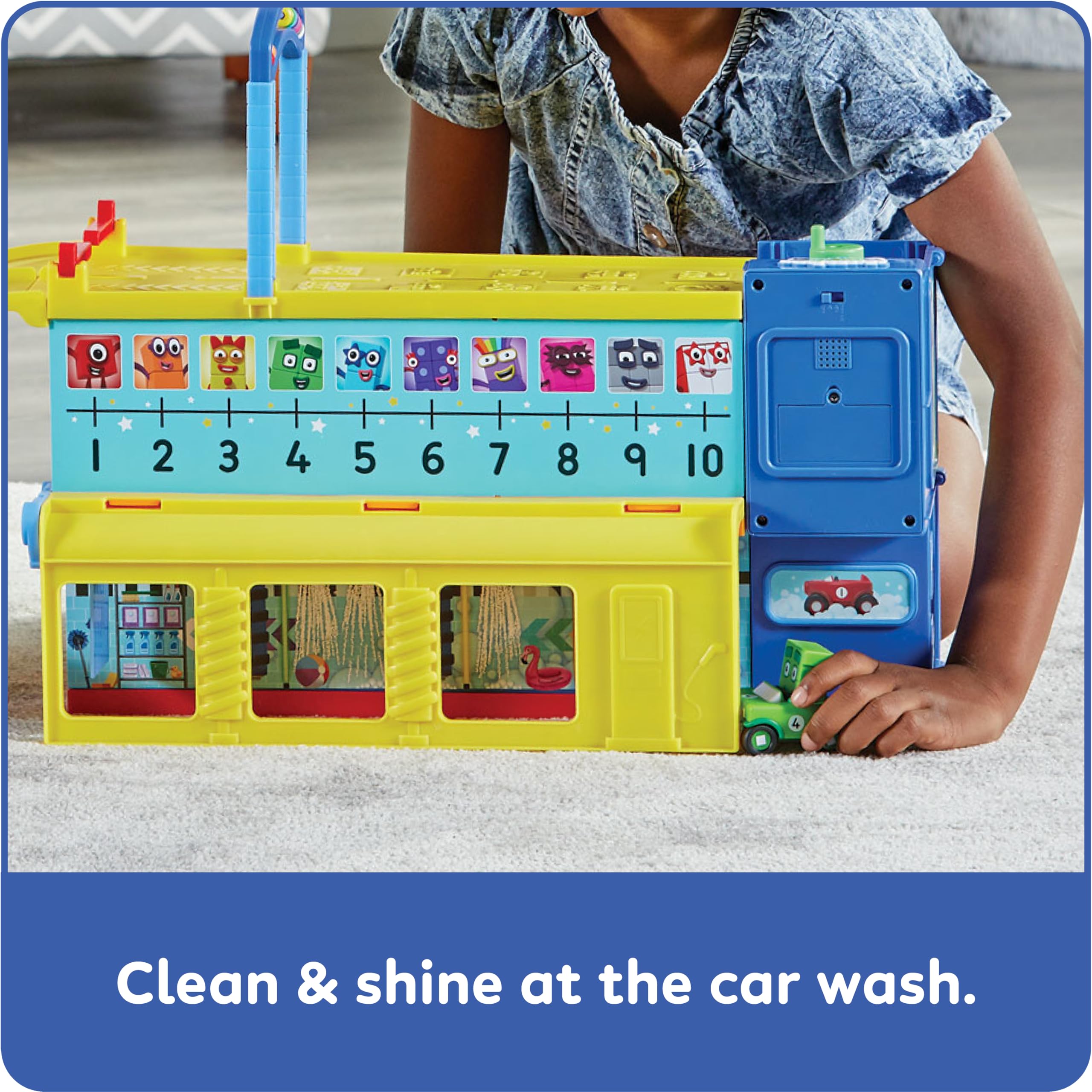 hand2mind Counting Car Garage, Race Car Track, Toy Vehicle Playsets, Parking Garage, Pretend Play Sets for Preschoolers, Preschool Math Learning Activities, Numbers for Toddlers, Kids Birthday Gifts