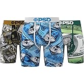 PSD Underwear Men's Boxer Briefs Money Design – Comfortable Stretch, Moisture-Wicking, Standard Length, Multipack and Single