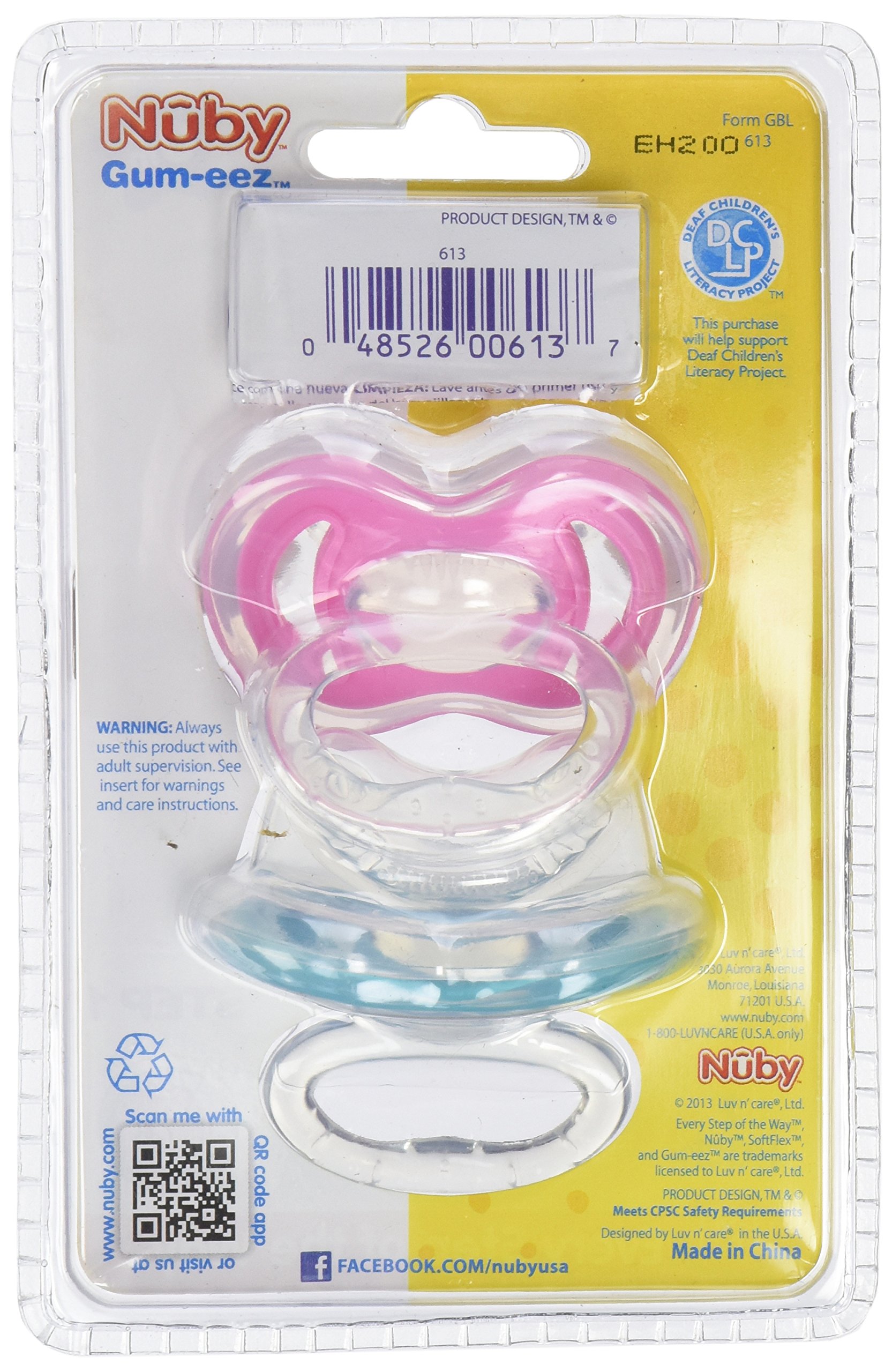 Nuby 2Pack Gumeez Pacifier Teethers, Colors May Vary Buy Online in