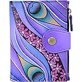 Anna by Anuschka Women's Hand Painted Genuine Leather Ladies Wallet