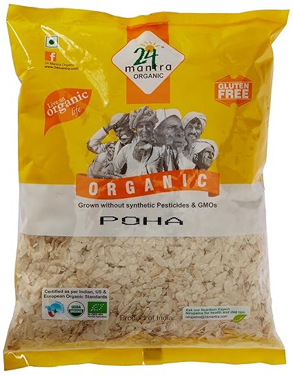 24 Mantra Organic Poha (Flattened Rice/Atukulu), 500g