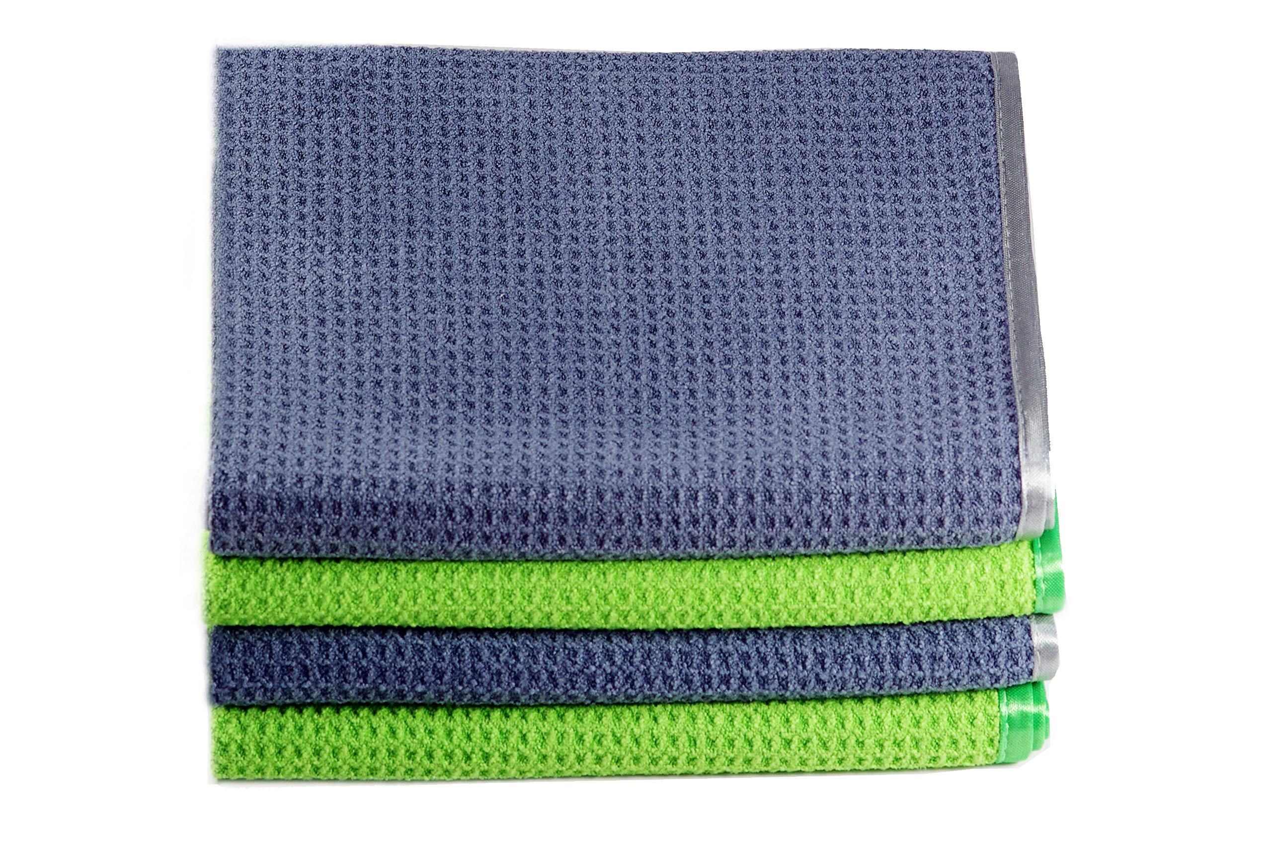 Glart set of 4 microfiber towels, tea towels, drying towels, 70x50 cm, microfiber towels, waffle towels, absorbent drying towels for glass, kitchen, dishes, bathroom