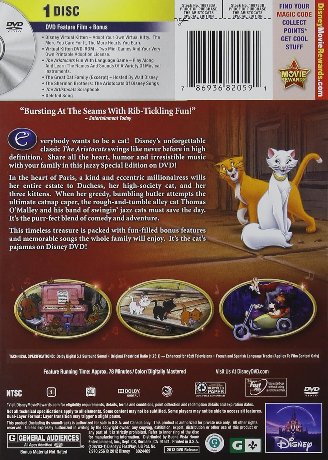 Amazon Co Jp Aristocats Dvd ブルーレイ