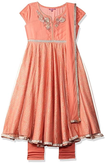 Girl's synthetic Salwar Suit Set