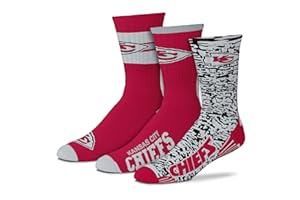 FBF Originals - Mens Stimulus Crew Length Team Football Socks - 3 Pack