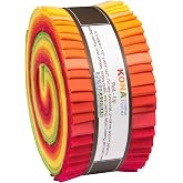 Christa Watson Kona Cotton Solids Designer Palette Series Roll Up 40 2.5-inch Strips Jelly Roll Robert Kaufman Fabrics RU-485-40