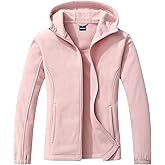 GIMECEN Women's Soft Polar Fleece Jacket Full Zip Hoodies Long Sleeve Sweatshirts Casual Hooded Outerwear